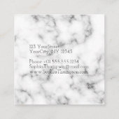 モダンな大理石のペンキの打撃のグリッター-名刺 スクエア名刺 (裏面)