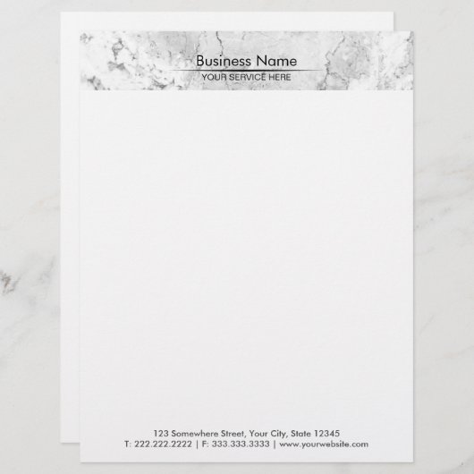 モダンな大理石の石造りの質のプロフェッショナル レターヘッド (正面/裏面)