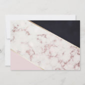 モダンな大理石の美しい花嫁の友人 招待状 (裏面)