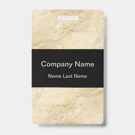 モダンな大理石パターン従業員のデザイン バッジ (表面)