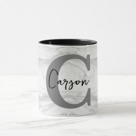 モダンな大理石モノグラムのCの文字 マグカップ