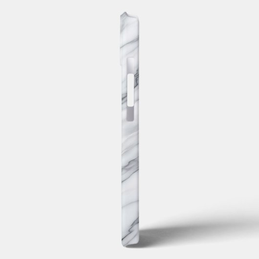 モダンな大理石調のホワイト×グレーのスマホケース Case-Mate iPhoneケース (裏面 / 左)