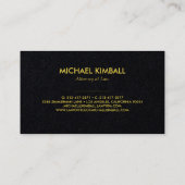 モダンな大理石|の青緑および金ゴールドの（ばちゃばちゃ）跳ねる 名刺 (裏面)