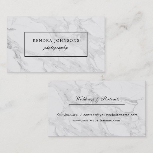 モダンな大理石 名刺 (正面/裏面)