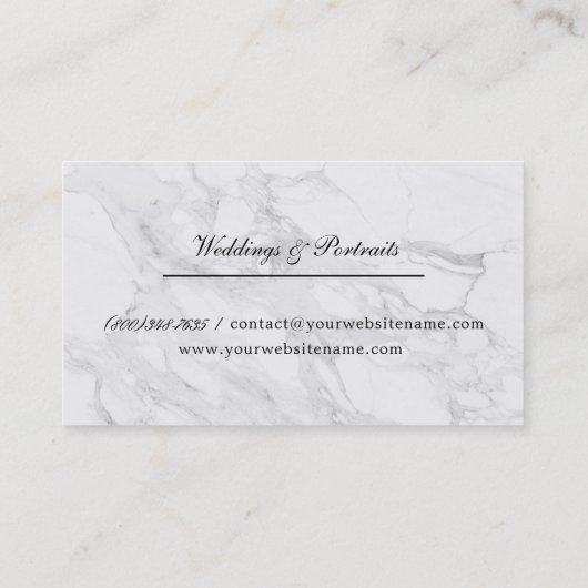 モダンな大理石 名刺 (裏面)