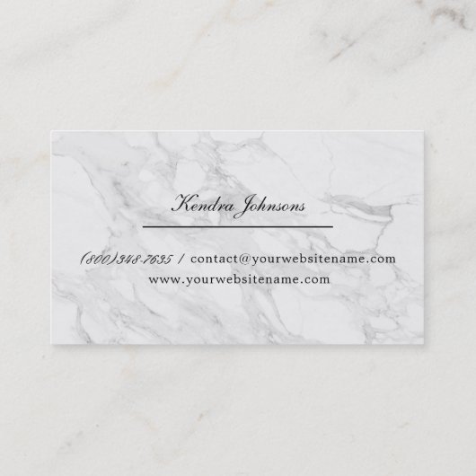 モダンな大理石 名刺 (裏面)