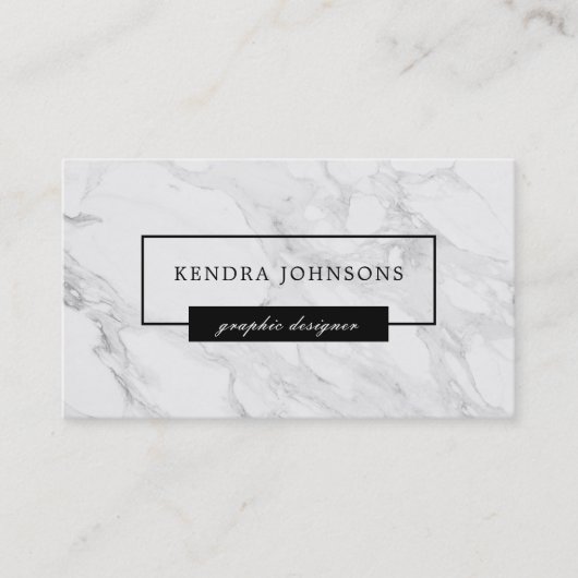 モダンな大理石 名刺 (正面)