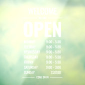 モダンな大胆な店の挨 ウィンドウサイン (シート3)