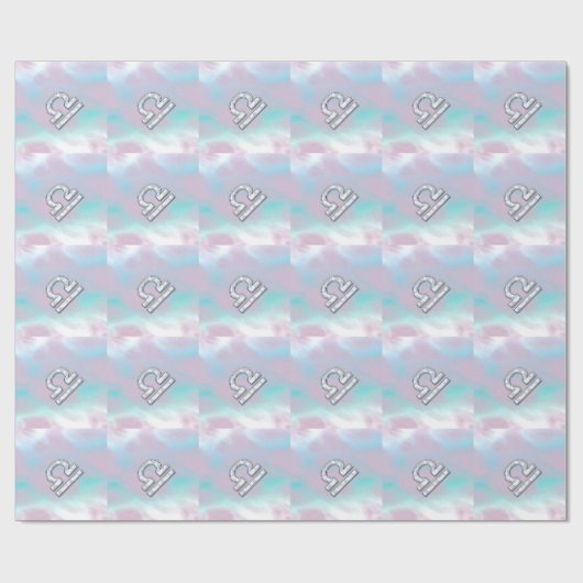 モダンな天秤座の(占星術の)十二宮図の印の真珠色のスタイル ラッピングペーパー (フラット)