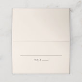 モダンな太字のタイポグラフィー アースカラー ブラウン クリーム色 結婚式 プレイスカード (外部開封)