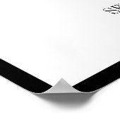 モダンな夫婦のウェディング ゲストブック ポスター (角)