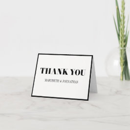 モダンな夫婦のウェディング サンクス カード