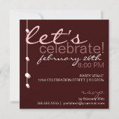 モダンな女の子の菓子16の誕生日のパーティの招待状 招待状 (裏面)