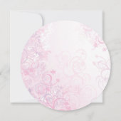 モダンな女の赤ちゃんの洗礼の円の招待状 招待状 (裏面)