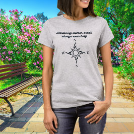 モダンな女性の旅のコンパス Tシャツ