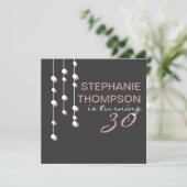 モダンな女性の誕生日パーティー招待状 招待状 (スタンド正面)