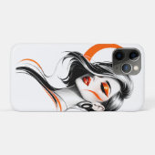 モダンな女性の贅沢な肖像画アート Case-Mate iPhoneケース (裏面(横))