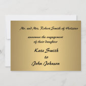 モダンな婚約の発表はテンプレートを梳きます 案内状 (正面)