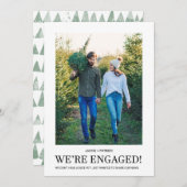 モダンな婚約写真のテンプレート 案内状 (正面/裏面)