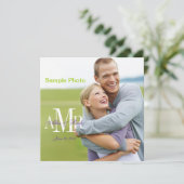 モダンな婚約写真 ウェディング招待状 招待状 (スタンド正面)