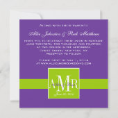 モダンな婚約写真 ウェディング招待状 招待状 (裏面)