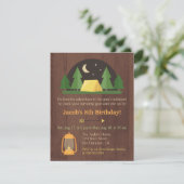 モダンな子供のキャンプ誕生日パーティーの招待状 招待状 (スタンド正面)