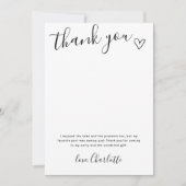 モダンな子供の写真の誕生日 サンキューカード (正面)