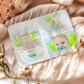 モダンな子供の写真コラージュ サンキューカード