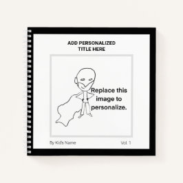 モダンな子供の名前モノグラムアート ノートブック