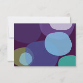 モダンな孔雀のバーのバルミツワーの応答カード 出欠カード (裏面)