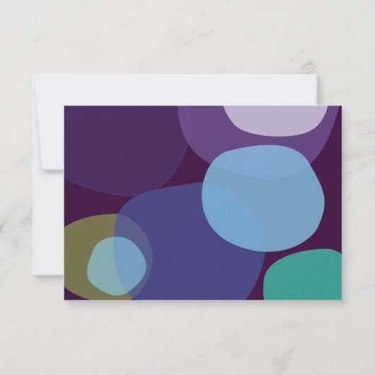 モダンな孔雀のバーのバルミツワーの応答カード 出欠カード (裏面)