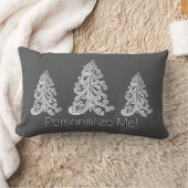 モダンな季節の挨拶クリスマスツリー ランバークッション (ブランケット)