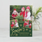 モダンな季節の挨拶3 フォトグリーティング シーズンカード (スタンド正面)