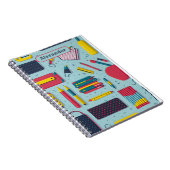 モダンな学用品のパターンの名前 ノートブック (右側)