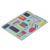 モダンな学用品のパターンの名前 ノートブック (左側)