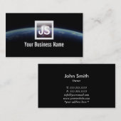 モダンな宇宙の日の出及び地球の名刺 名刺 (正面/裏面)