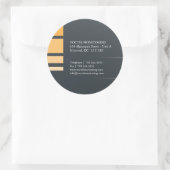 モダンな宛名ラベル ラウンドシール (バッグ)