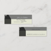 モダンな家の不動産業者の家はProvを整備します スキニー名刺 (正面/裏面)