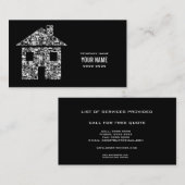 モダンな家の家はテンプレートの名刺を整備します 名刺 (正面/裏面)