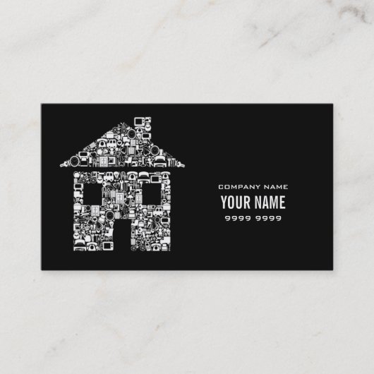 モダンな家の家はテンプレートの名刺を整備します 名刺 (正面)