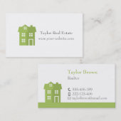 モダンな家アイコン不動産の名刺 名刺 (正面/裏面)