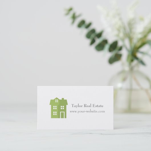 モダンな家アイコン不動産の名刺 名刺 (スタンド正面)