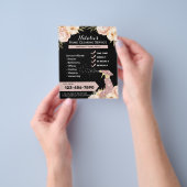 モダンな家事代行サービス エレガントな花 チラシ (手)