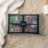 モダンな家族のカスタムな写真のコラージュの麻疹 ランバークッション (ブランケット)