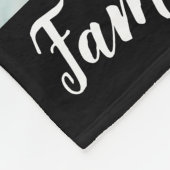 モダンな家族の写真テンプレートカスタムなあなたの単語 フリースブランケット (角)