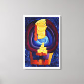 モダンな家族の肖像画アート キャンバスプリント (正面)