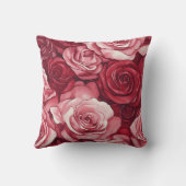 モダンな寝室のローズファミリーピロー クッション (裏面)