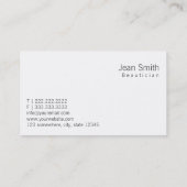 モダンな対角線は美容師の名刺を並べます 名刺 (裏面)