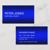 モダンな専門のエレガントでシンプルで明白な青 名刺 (正面/裏面)