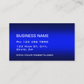 モダンな専門のエレガントでシンプルで明白な青 名刺 (裏面)